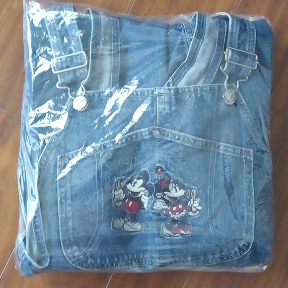 WIDE-LEG!!! Disney Store Jean Overalls - Sz. M - Picture 13 of 13